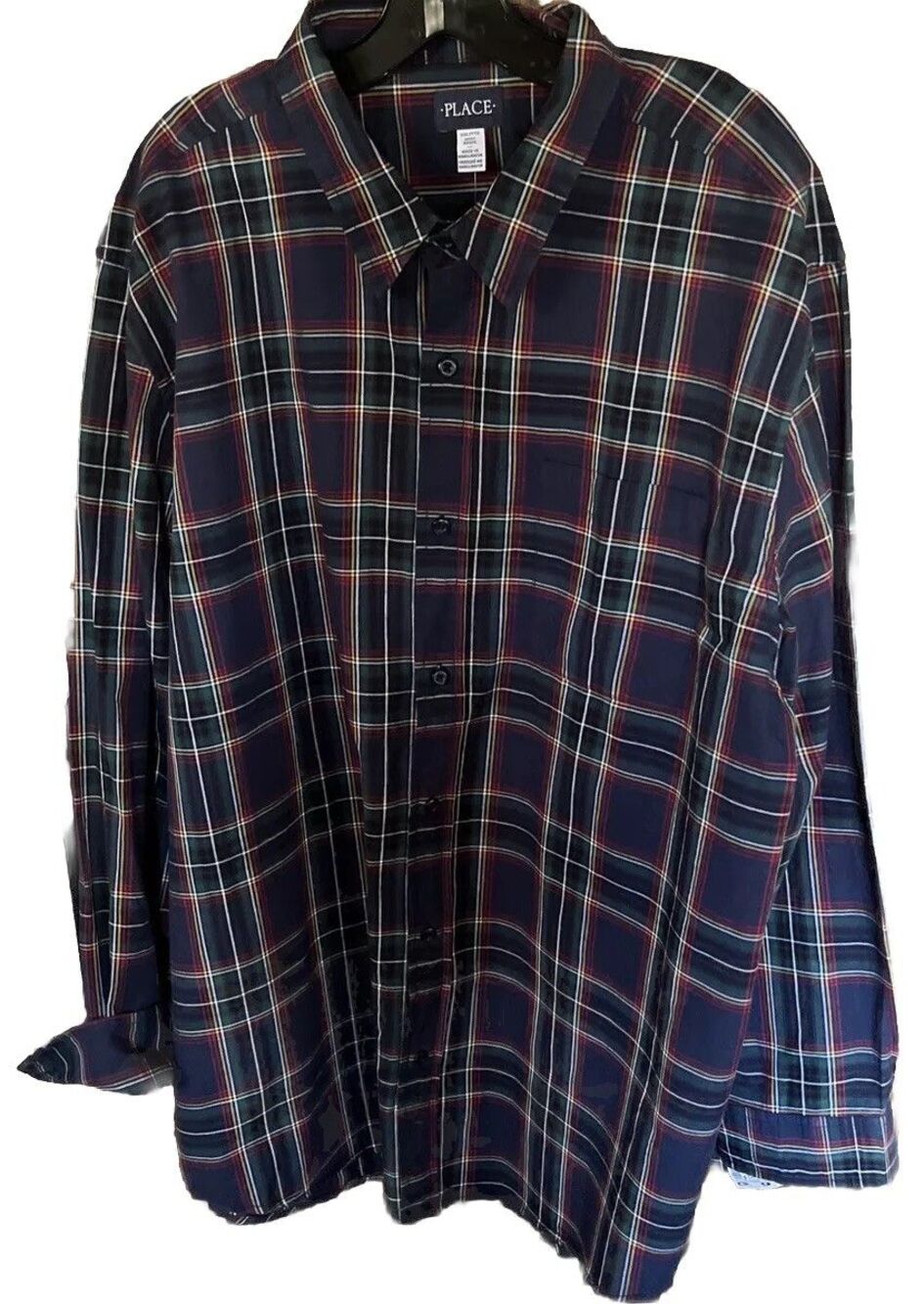 The Children’s Place Men’s Matching Family Plaid Poplin Button Down Shirt XXL